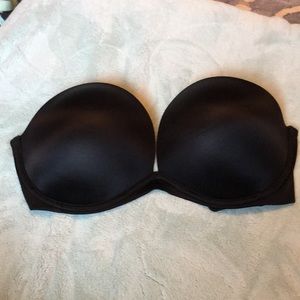 Black VS strapless bra